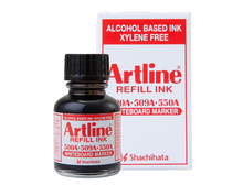 Load image into Gallery viewer, Artline black whiteboard marker refill ink 500a 509a 550a xylene free
