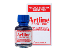 Load image into Gallery viewer, Artline blue whiteboard marker refill ink 500a 509a 550a xylene free