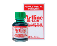 Load image into Gallery viewer, Artline green whiteboard marker refill ink 500a 509a 550a xylene free