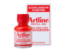 Load image into Gallery viewer, Artline red whiteboard marker refill ink 500a 509a 550a xylene free