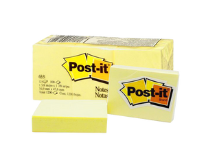 3M post it notepad #653 yellow