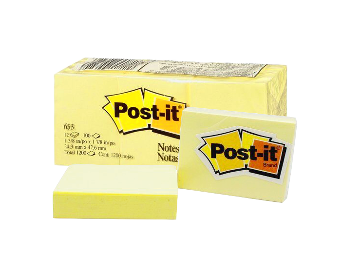 3M post it notepad #653 yellow