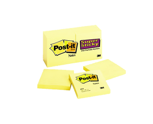 3M post it notepad #654 yellow