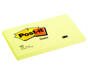3M post it notepad #655 yellow