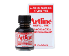 Load image into Gallery viewer, Artline black whiteboard marker refill ink 500a 509a 550a xylene free
