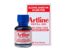 Load image into Gallery viewer, Artline blue whiteboard marker refill ink 500a 509a 550a xylene free
