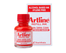 Load image into Gallery viewer, Artline red whiteboard marker refill ink 500a 509a 550a xylene free
