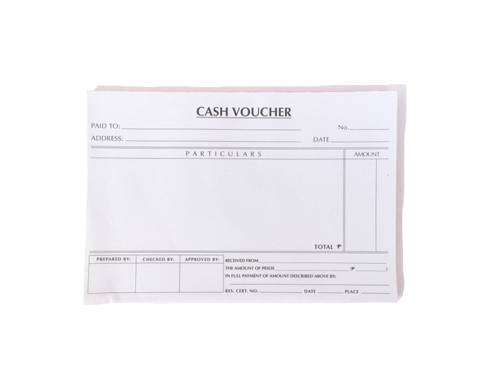 cash voucher pad