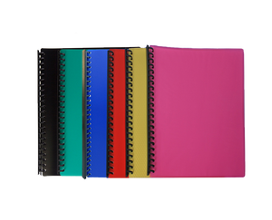 Clearbook refillable spiral 23 holes size a4 assorted color