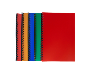 Clearbook refillable spiral 27 holes long assorted color