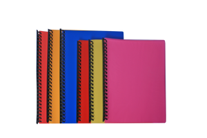 Clearbook refillable spiral 27 holes long short assorted color