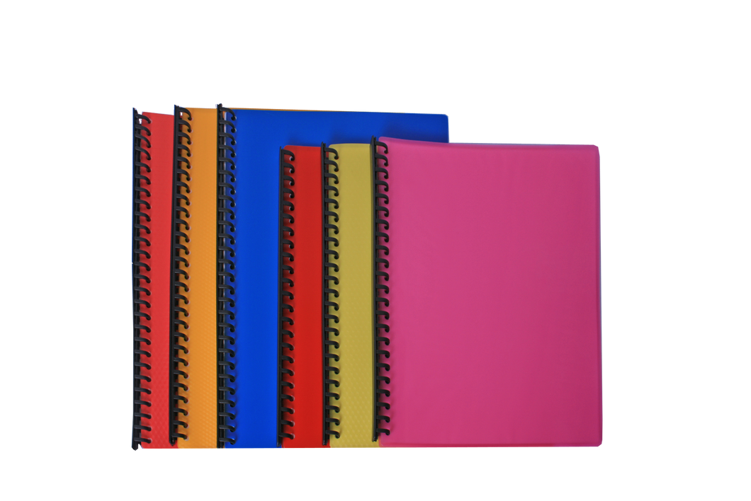 Clearbook refillable spiral 27 holes long short assorted color