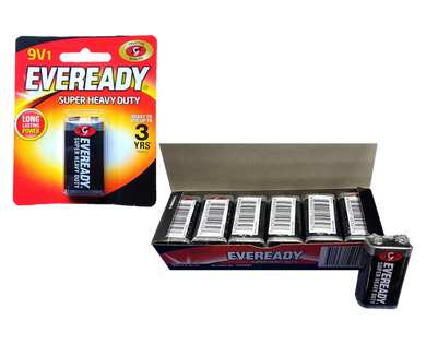 Eveready super heavy duty 9v battery 