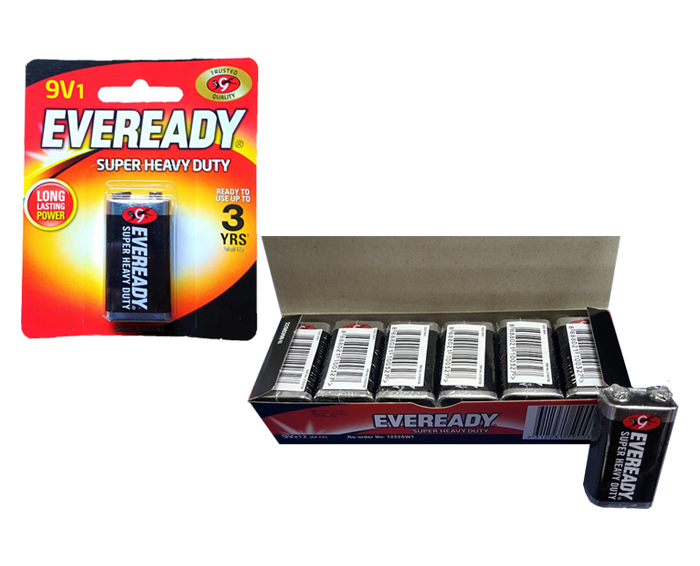 Eveready super heavy duty 9v battery 