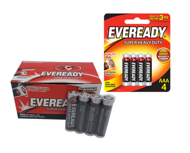 Eveready super heavy duty aaa batteries