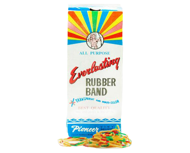 Everlasting rubber band all purpose transparent and multicolor