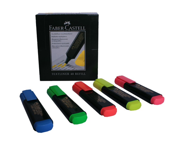 Faber castell highlighter assorted color textliner 48 refill
