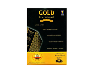 Gold international film carbon paper black long 216mm x 330mm 100 sheets
