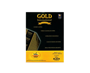 Gold international film carbon paper black short 216mm x 280mm 100 sheets