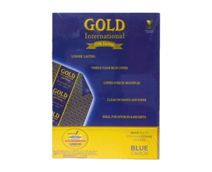 Gold international film carbon paper blue long 216mm x 330mm 100 sheets