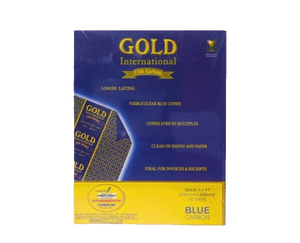 Gold international film carbon paper blue short 216mm x 280mm 100 sheets