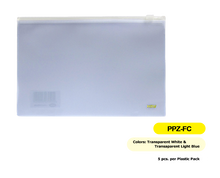 Load image into Gallery viewer, HBW zipbag size fc ppz-fc clear transparent blue
