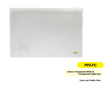 Load image into Gallery viewer, HBW zipbag size fc ppz-fc clear transparent white
