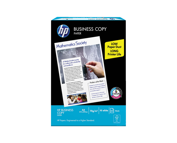 HP business copy paper s20 70gsm size a4 210mm x 297mm