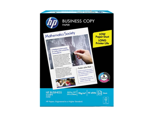 HP office business copy paper s20 70gsm short 8.5" x 11"