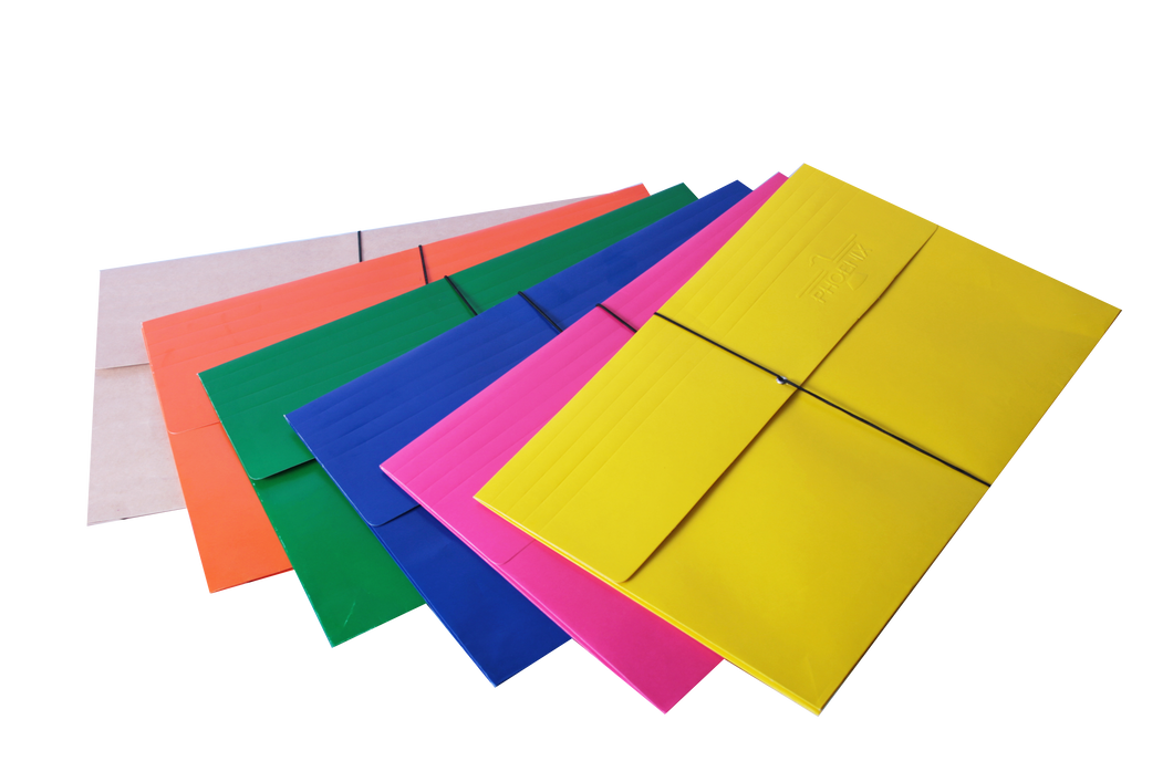 Phoenix expanding envelope with garter long assorted color