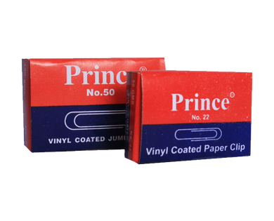 Prince vinyl coated paper clip assorted color