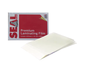 Seal premium laminating film 216mm x 303mm x 125mic 100 sheets