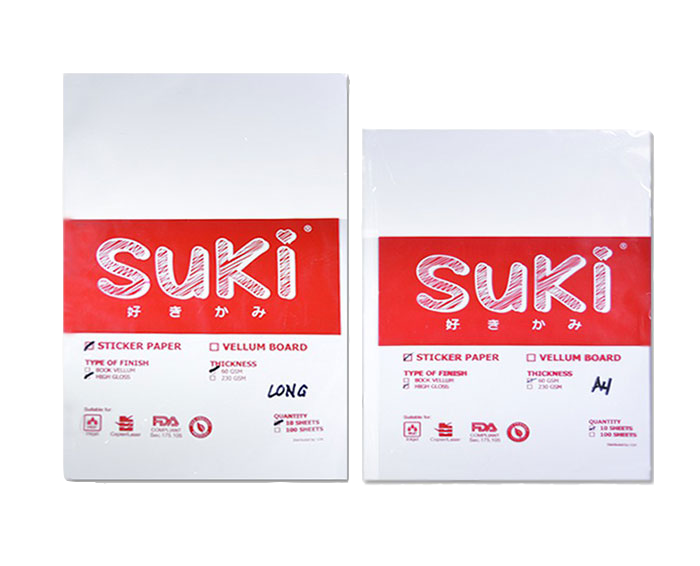 Suki Matte White A4 Sticker Paper