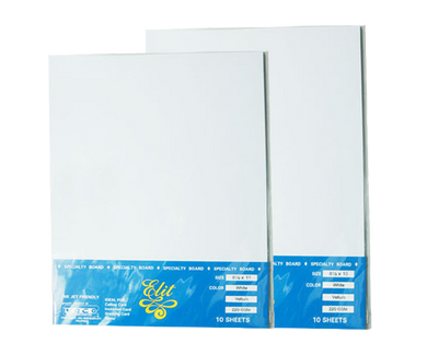Elit vellum board white long short 10 sheets
